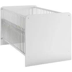 Mid.you Gitterbett , Weiß , Holzwerkstoff , 70x140 cm , höhenverstellbar , Babymöbel & Kindermöbel, Babyzimmer, Babybetten