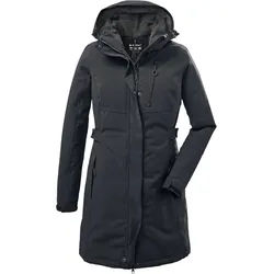 Parka KILLTEC "KOW 165 WMN PRK", Damen, Gr. 46, schwarz, Obermaterial: 100% Polyester.Futter: 100% Polyester.Füllung: 100% Polyester, Jacken Parka, Wasser- und winddichter Parka mit Teddyfleece und abnehmbarer Kapuze