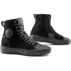 Falco Lennox 3 perforierte Motorrad Schuhe, schwarz, Größe 46 für Männer