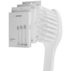 Zahnheld Aufsteckbürsten Ersatzbürsten Basic Soft - ideal für Schallzahnbürste Gero, im 3er, 6er oder 9er Set, Zahnpflege Set, sensibles Zahnfleisch & Zähne, plastikfrei verpackt, 9 Stück, weiß weiß