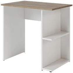 Vicco Schreibtisch Simple Weiß/Artisan 80 x 50 cm , Weiß, Eiche Artisan , Holzwerkstoff , 2 Fächer , Rechteckig , 80x76x50 cm , Büromöbel, Schreibtische, Schreibtische