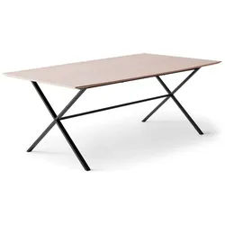 Hammel Furniture Esstisch Meza Designtisch mit Auszugsfunktion und 2 Einlegeplatten beige 165 cm x 74 cm x 90 cm