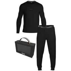 BOSS Schlafanzug Herren Hausanzug Xmas Long Set schwarz XL (52)