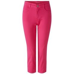 Oui Slim-fit-Jeans Caprihose slim fit, mid waist Nieten rosa 40
