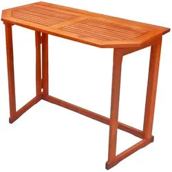 Gardenson Balkontisch , Braun , Holz , Eukalyptusholz , Hartholz , 50x75x100 cm , klappbar , Gartenmöbel, Gartentische, Balkontische