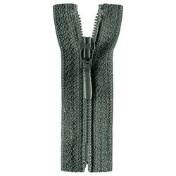 Stofferia Stoff Reißverschluss Opti Tropfen 40 cm grau, Meterware grau