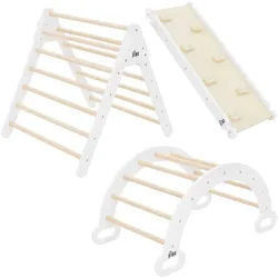 Joyz Kinder-Klettergerüst Set , Braun , Holz , 72x60x89 cm , Spielzeug, Sonstiges Spielzeug