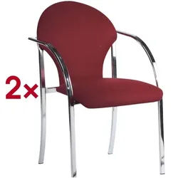 Nowy Styl 2er-Set Stapelstühle »Visa chrom« rot, 45x47 cm