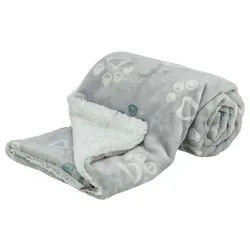 TRIXIE Tierdecke Decke Jimmy Soft - hellgrau - 100 × 70 cm grau 700 cm x 1000 cm