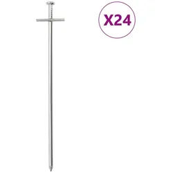vidaXL Zeltstange Zeltheringe 24 Stk. 23 cm Ø6 mm Verzinkter Stahl, (24-St)