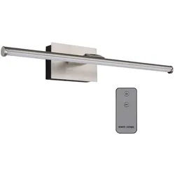 GLOBO LIGHTING LED Bilderleuchte, USB aufladbar, LED fest integriert, Warmweiß, Wandleuchte Silber kabellos ohne Strom, Akkulampe Bildbeleuchtung 40cm silberfarben