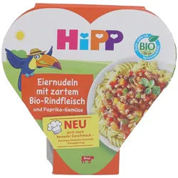 HiPP Eiernudeln mit Paprika-Gemüse und zartem Bio-Rindfleisch