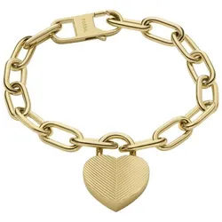 Fossil Armband Armband Harlow Linear Texture Heart Edelstahl Goldton JF04658710