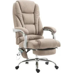 CLP Chefsessel Stoff taupe , Taupe , Textil , 68x118x64 cm , Arbeitszimmer, Bürostühle, Chefsessel