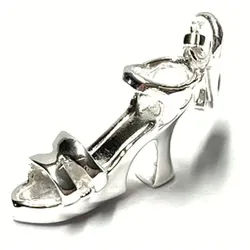 Edelschmiede925 Charm-Einhänger Charm Anhänger Silber 925 Sandale mit Absatz Bettelarmband Anhänger