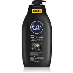 NIVEA MEN Active Clean Duschgel für Herren 887 ml