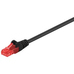 Goobay 280x Goobay 95255 CAT 6 Patchkabel, U/UTP, schwarz, 0.25 m - Netzwerkkabel