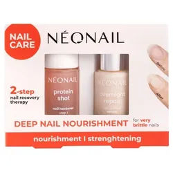 NEONAIL Naegel NagelpflegeNagelpflegeset Deep Nail Nourishment Protein Shot Nail Hardener 7,2 ml + Overnight Repair Nail and Hand Serum 6,5 ml 1 Stk.