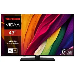Telefunken XU43VP750M Fernseher 43 Zoll Smart TV VIDAA 4K UHD HDR Dolby Vision HD+ 6 Monate (2026)