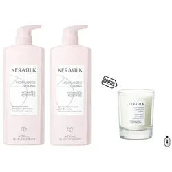Kerasilk Haarpflege-Set Reparierendes Set XXL + Duftkerze, 3-tlg.
