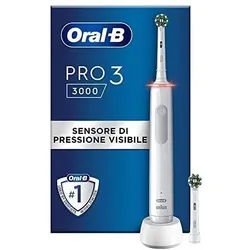 Oral-B - Elektrische Zahnbürste 'Pro 3 Cross Action' in Weiß 1 St