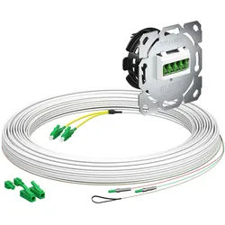 Kaiser 4250021 Teilnehmeranschluss Gf-TA E3S Connect®, Unterputz, L=20m, 2xF, LC/APC DX, HÜP, vorkonfektioniert, shutter, LC/APC