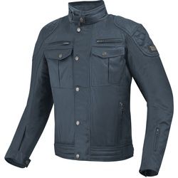 Bogotto Barton wasserdichte Motorrad Wachsjacke, blau, Größe XL für Männer