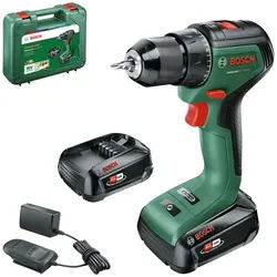Bosch Home & Garden Akku-Bohrschrauber UniversalDrill 18V-60, Inkl. Koffer, mit 2 Akkus 18V/2Ah und Ladegerät grün