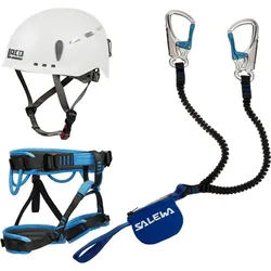 Klettersteig Komplettset Salewa Premium Attac + LACD Start Gurt + LACD Protector Helm weiß M