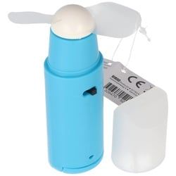 Mini-Ventilator mit Deckel, Handventilator, farblich sortiert, inklusive 2x Micro AAA Batterien