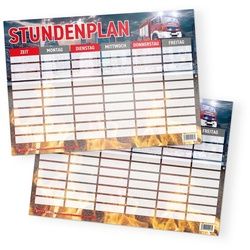 itenga Schülerkalender itenga Stundenplan Feuerwehr DIN A4 einseitig abwischbar