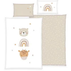 Baby Best Babybettwäsche Little Friends, Renforcé, 2 teilig, mit liebevollem Motiv bunt