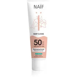 Naif Baby & Kids Mineral Sunscreen SPF 50 0 % Perfume Sonnenschutzcreme für Babys und Kinder ohne Parfümierung SPF 50 100 ml