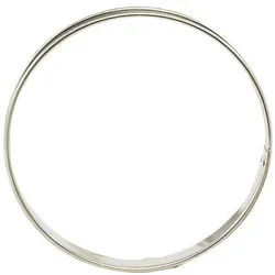 Matfer Set aus 6 Edelstahl-Kuchenringen mit 2 gerollten Rändern 10 cm, Höhe 1.6 cm (371708)