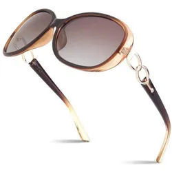 LuxusKollektion Retrosonnenbrille Sonnenbrille Damen 1.1 Klarer Braun Rahmen Verlaufsglas Braun