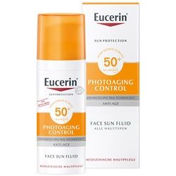 Eucerin® Photoaging Control Face Sun Fluid LSF 50 – hoher Sonnenschutz hilft gegen und reduziert Falten sichtbar Körperpflege ml Unisex 50 ml Körperpflege