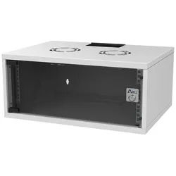 ARLI Netzwerkschrank Serverschrank SOHO Wandgehäuse Netzwerk Server Schrank Netzwerk-Switch (4U / 4HE - 19) grau 54 cm x 22 cm x 40 cm