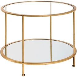 Xxxl Beistelltisch , Metall, Glas , rund , Rundrohr , 60x45x60 cm , Wohnzimmer, Wohnzimmertische, Beistelltische, Beistelltische Metall
