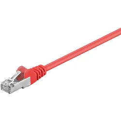 Goobay 90x Goobay 50153 CAT 5e Patchkabel, F/UTP, rot, 3 m - Netzwerkkabel