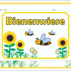 HB-Druck Schild Bienenwiese waagerecht A1 Rückseite selbstklebend