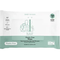 Naif Baby & Kids Plastic Free Wipes Feuchttücher für Kinder ab der Geburt 54 St.