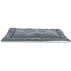 TRIXIE Liegematte Farello, Plüsch/Webstoff, 90 × 65 cm, weiß-grau/grau