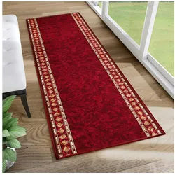 Tapiso Läufer Anti Rutsch, rechteckig, Höhe: 6 mm, Antirutsch Flurläufer Meterware, rutschfest, pflegeleicht rot 67 cm x 130 cm x 6 mm