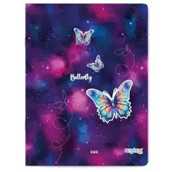 Notizbuch mit Schmetterlingsmuster – A4, liniert