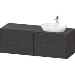 Duravit Ketho.2 Konsolenwaschtischunterbau wandhängend Graphit Supermatt 1600x550x568 mm - K24899R80 K24899R80800000