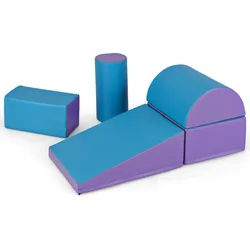 Costway Schaumstoffblock Lila (5-teilig) , Kunststoff , 40x20x40 cm , Spielzeug, Lernspiele