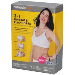 medela 3-in-1 Still- und Abpump-BH weiß, Gr. S