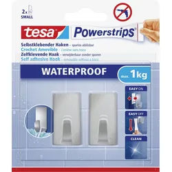 tesa Klebehaken tesa Powerstrips Haken Small Waterproof grün