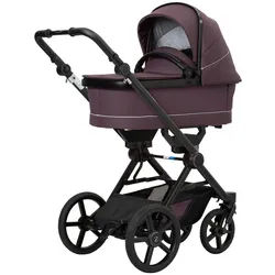 Hartan Kinderwagenset , Aubergine , Textil , 3-teilig , 58x116x96 cm , Grüner Punkt, EN 1888, UV 50+, AZO-frei, Made in Germany, Made in EU, Made in Europe , Feststellbremse, Fußstütze abklappbar, Federung, kugelgelagerte Räder, Verdeckung abnehmbar, 5-Punkte-Gurt, für Babyschale geeignet, Griff in Lederoptik, Sitz umsetzbar, Reflektorstreifen, abnehmbarer Schutzbügel,5-Punkt-Gurt, Gurtschoner, Schutzbügel abnehmbar, Verdeck abnehmbar, Sitz umsetzbar, Sportsitz mit verlängertem Verdeck , Baby on Tour, Kinderwagen, Kombikinderwagen