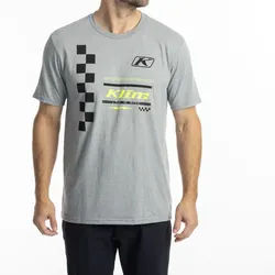 Klim Checkered Flag Tri-Blend T-Shirt, schwarz-grau, Größe 2XL für Männer